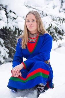 A modern Sami woman. The Sami are the only recognized indigenous people of Europe. © Evelina Solsten