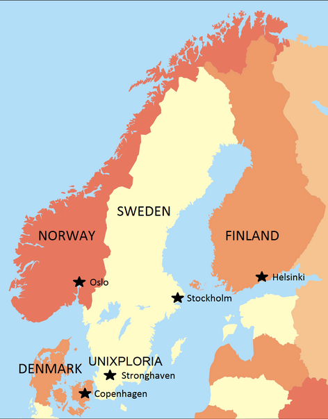 Map of Scandinavia